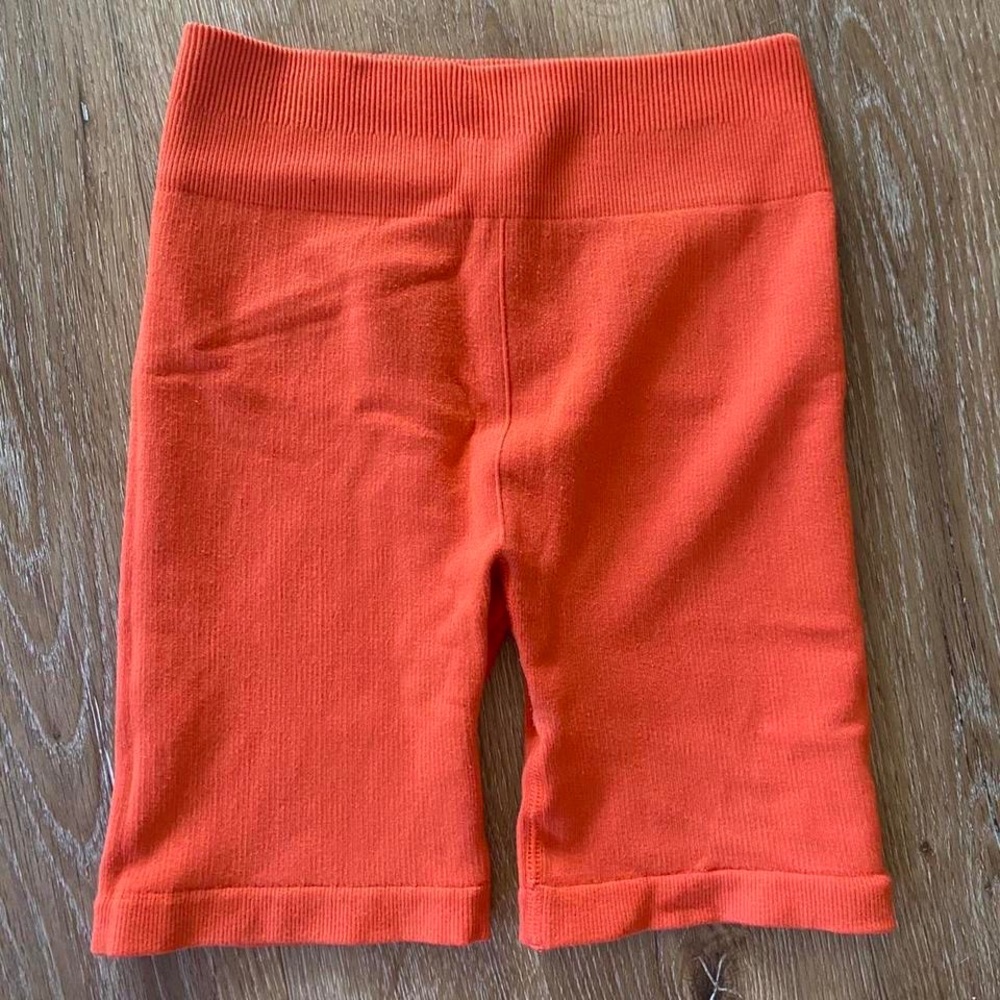 orange fabletics shorts